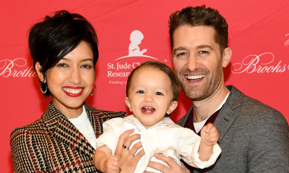 Matthew Morrison and Renee Puente with their son