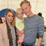 Laurence Fox with his ex-wife, Billie Piper and their son