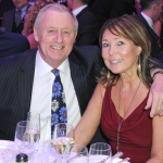 Chris Tarrant with his partner Jane at his 70th birthday