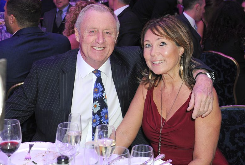 Chris Tarrant with his partner Jane at his 70th birthday