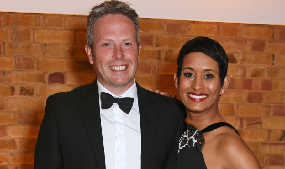 Naga Munchetty and her husband, James Haggar