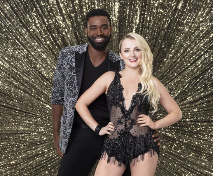 Keo Motsepe with Evanna Lynch in Dancing With The Stars in Season 26