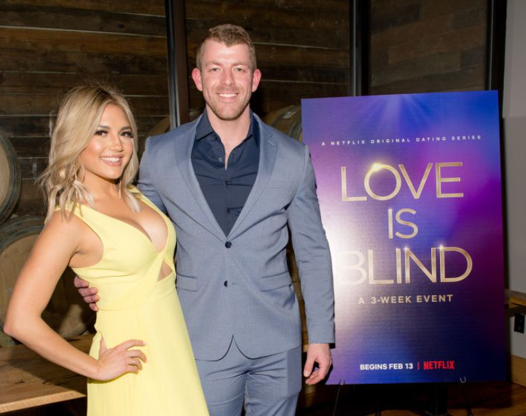 Damian Powers with his pair, Giannina Gibelli in the show 'Love Is Blind'