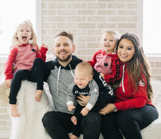 Cecilia Kissel with her husband, Brett Kissel and their kids