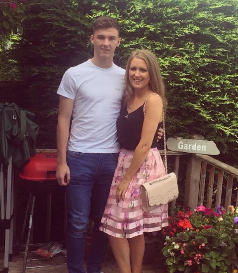 Kieran Tierney with his girlfriend, Amy Hale