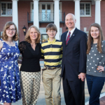 Pete Ricketts with his wife and their kids