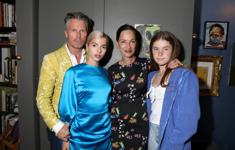 Cynthia Rowley with her husband, William Bill Poers and their daughters