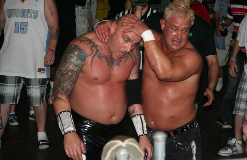 Wolfie D fighting against Brian Christopher