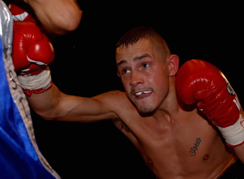 Nicky Booth boxing at Harvey Hadden Stadium