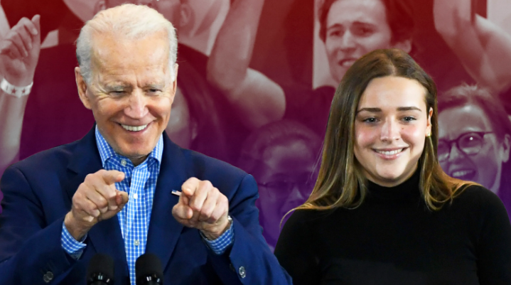 Natalie Biden with her grandfather, Joe Biden