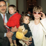 Ibrahim Moussa and Nastassja Kinski with their kids