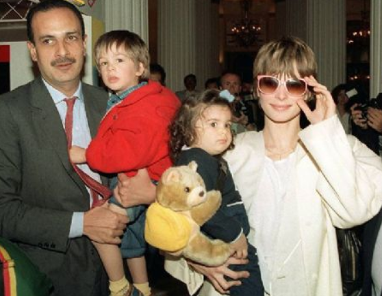 Ibrahim Moussa and Nastassja Kinski with their kids