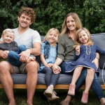Ben Askren with his wife, Amy and their kids