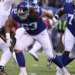Chad Wheeler with the shirt number of 63 for New York Giants