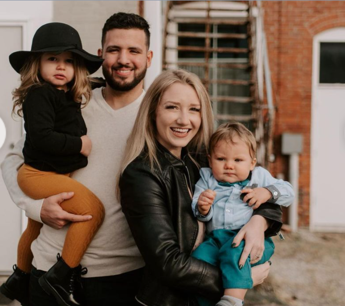 Cody Cuevas with his girlfriend, Kathryn Masterson and their kids