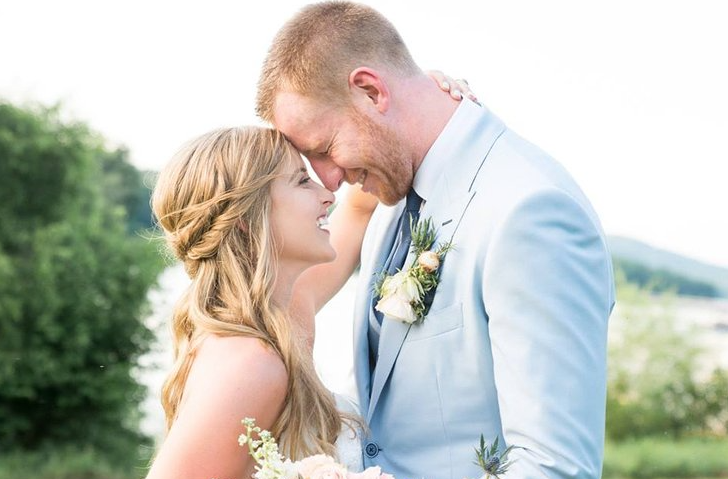Carson Wentz and his wife, Madison Oberg