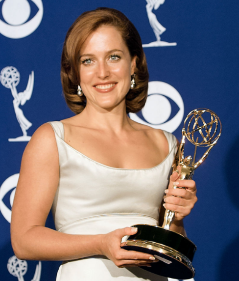 Gillian with her Emmy Award