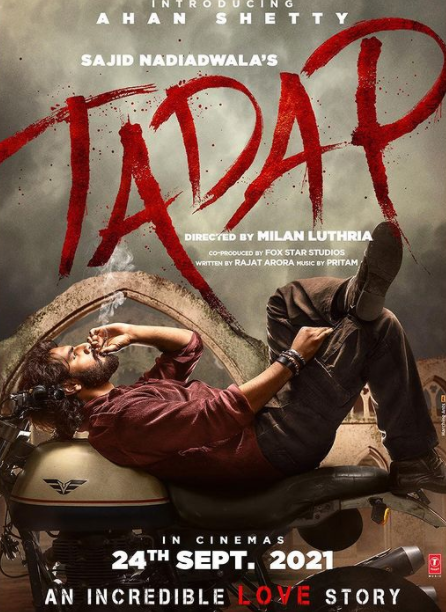 Ahan Shetty as Shiv Kapoor in the 2021 film 'Tadap'