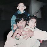 Ahan Shetty with his father, Sunil Shettey and his sister, Athiya