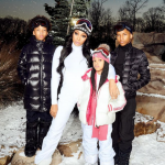 Monica with his three childrens; Rocko, Romelo and Laiyah