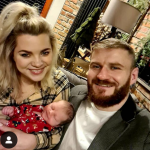 Jan Blachowicz with his girlfriend, Dorota and their son