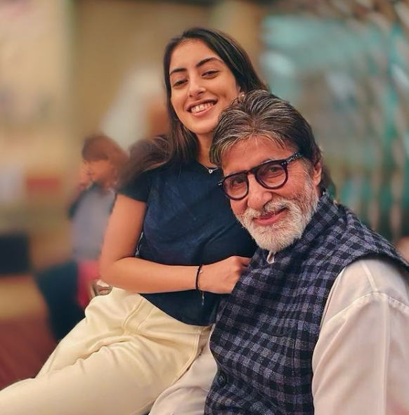 Navya Naveli Nanda and her grandfather, Amitabh Bachchan