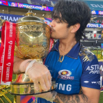 Ishan Kishan Kissing His Trophy