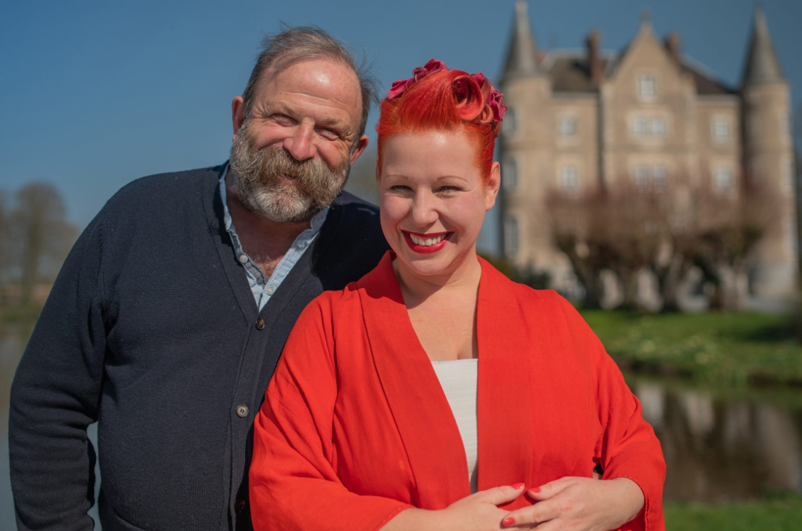 Angel Adoree with her husband, Dick Strawbridge