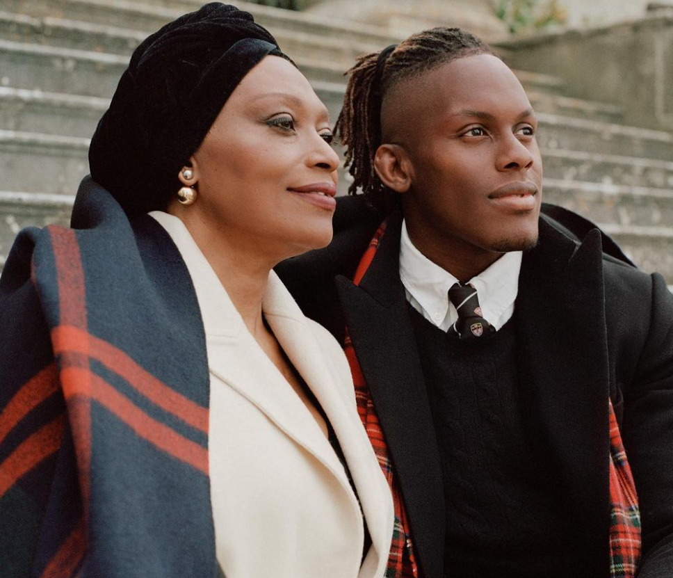 Maro Itoje with his mother
