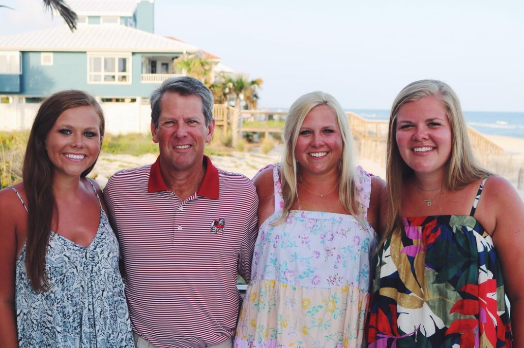 Brian Kemp with his daughters; Jarrett, Lucy, and Amy Porter