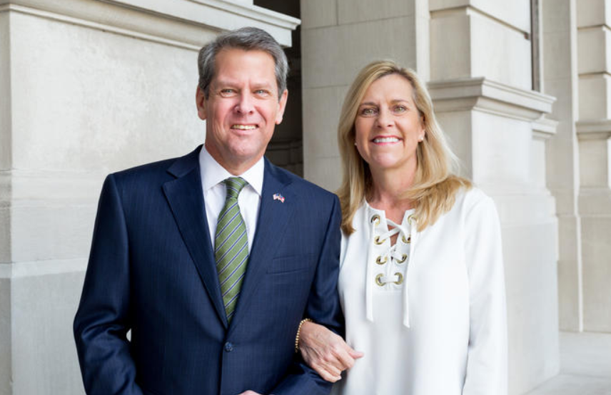 Brian Kemp with his wife, Marty Kemp