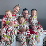 Billy Horschel with his wife, Brittany Horschel and their Kids during Christmast Time