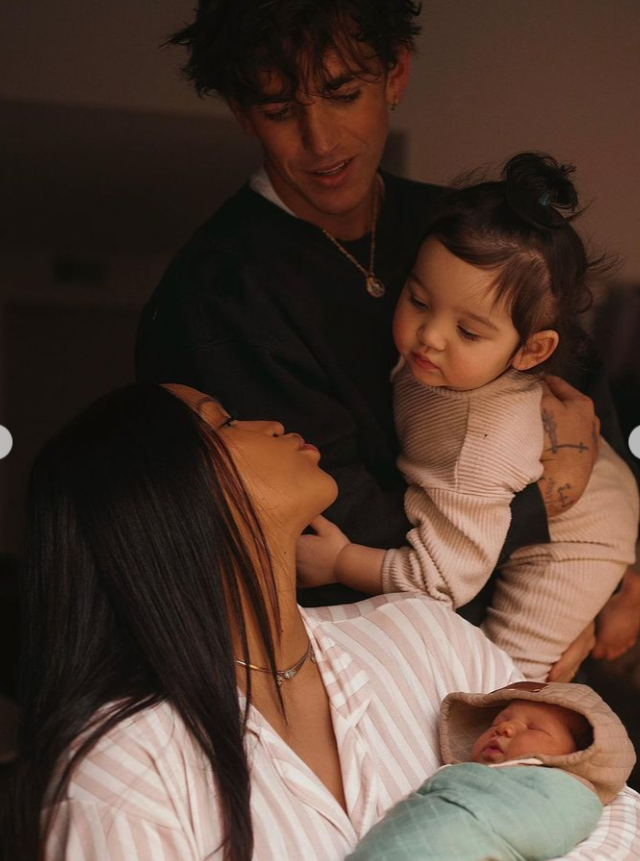 Alex Fine with his wife and their daughters