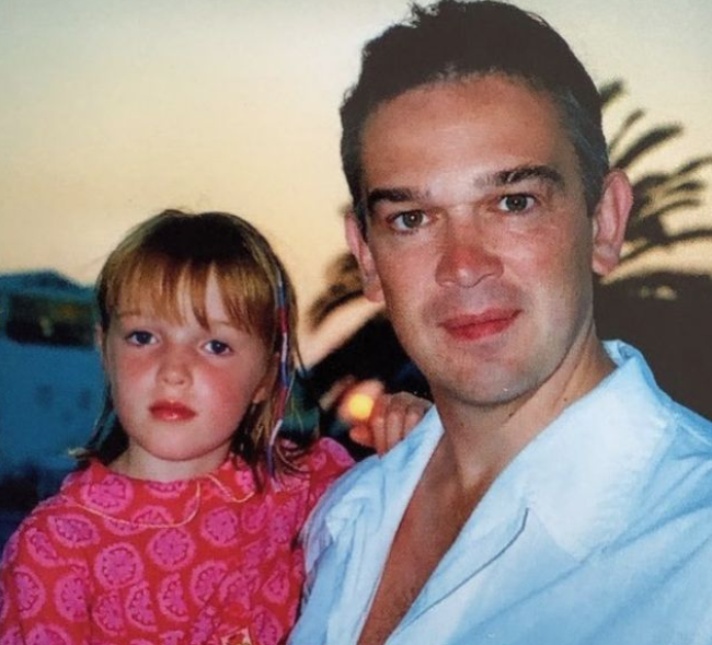 Phoebe Dynevor with his dad, Tim Dynevor