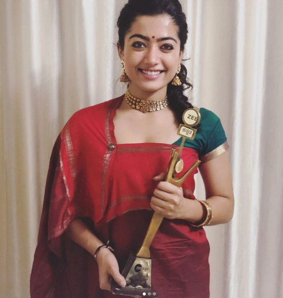 Rashmika Mandamma With Award