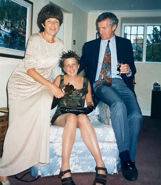 Annie Mac at the age of 18 with her mom and dad, Rosie and Dave