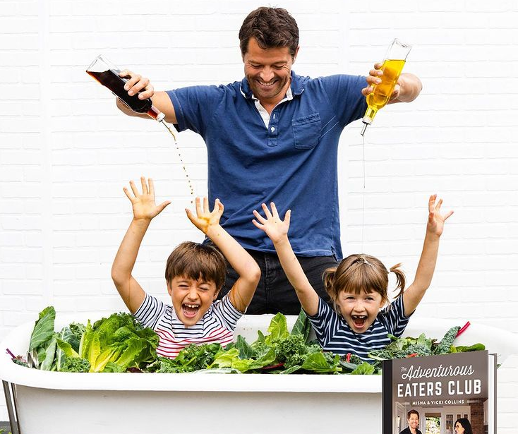 Misha Collins with his kids