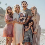 Candice King with her husband and their kids