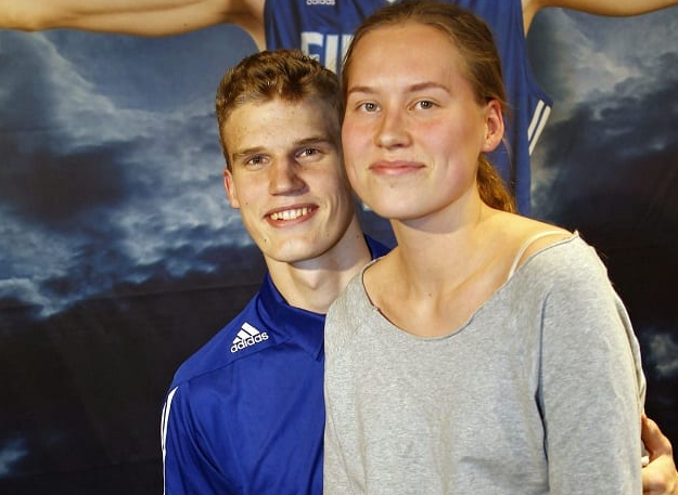 Lauri Markkanen and his wife, Verna Aho