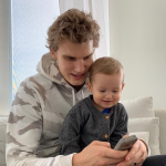 Lauri Markkanen With His Son
