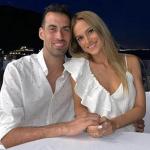 Sergio Busquets and his girlfriend, Elena Galera