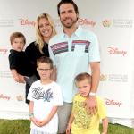 Joshua Morrow with his wife, Toby Keeney and their children