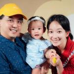 Mickey Huang with his wife, and their daughter