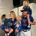 Max Scherzer with his wife, Erica and their kids