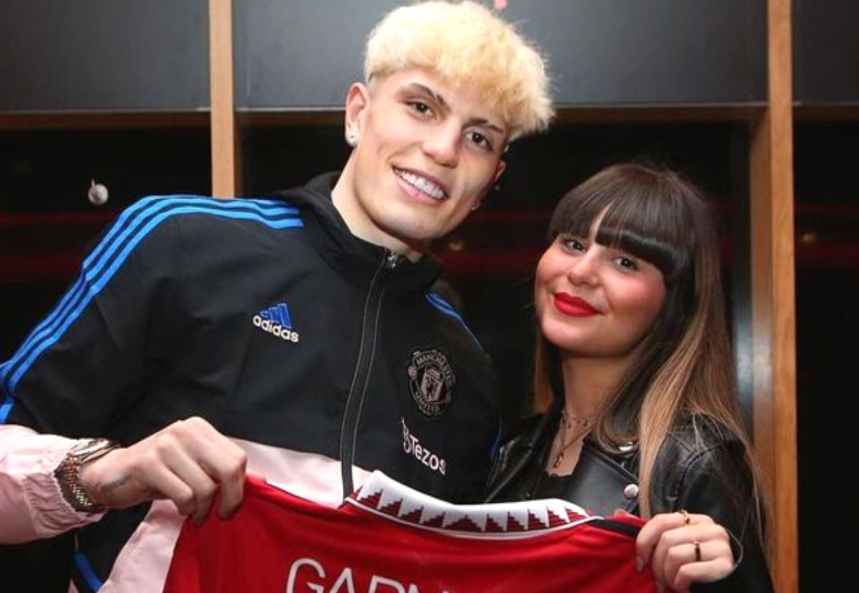Alejandro Garnacho and his girlfriend, Eva Garcia