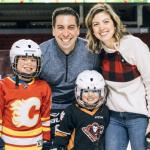 Chris Snow with his wife, Kelsie and their children