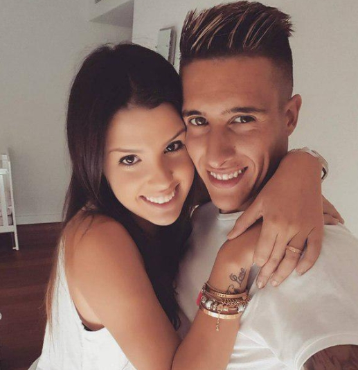 Cristian Tello and his wife, Lorena