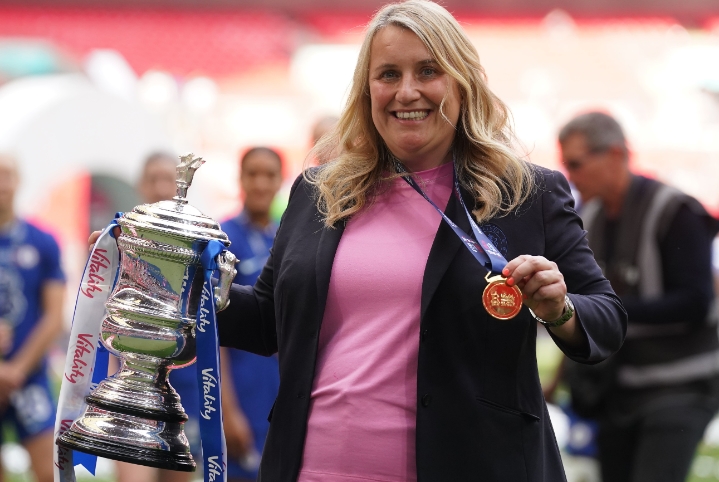 Emma Hayes, football manager of the FA WSL club Chelsea Women
