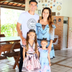 Pepe with his wife and kids