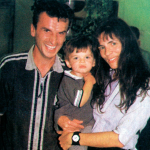 Mira Furlan with her husband, Goran and their kid
